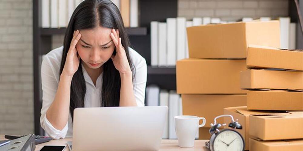 Candidate working too hard at computer